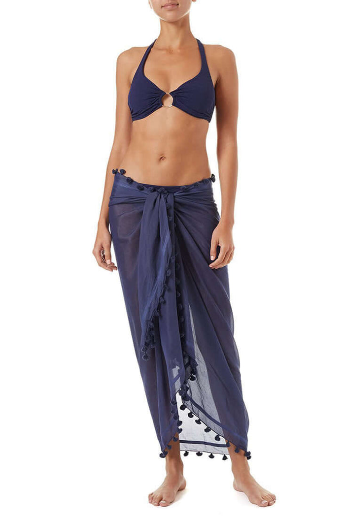 Melissa Odabash Pareo Color: Navy  at Petticoat Lane  Greenwich, CT