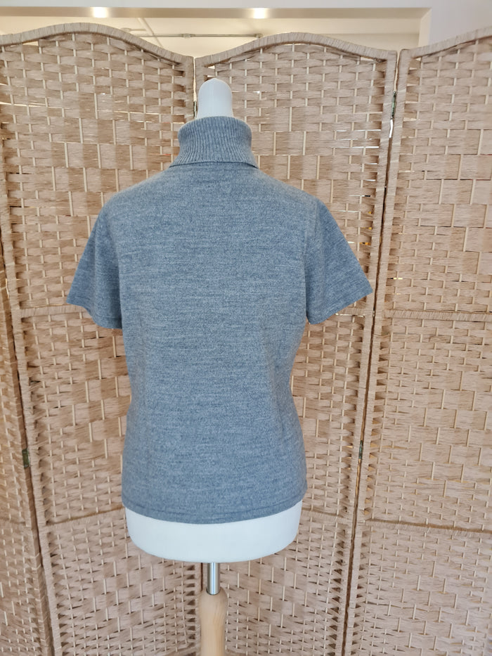 Passport Grey Roll Neck Jumper 40