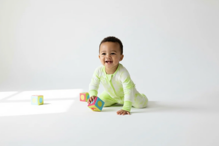 Pastel Lime Cloud Pajama Set – Ultra-Soft Bamboo Sleepwear for Babies image 0