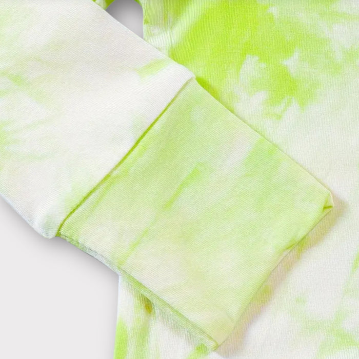 Pastel Lime Cloud Pajama Set – Ultra-Soft Bamboo Sleepwear for Babies image 1