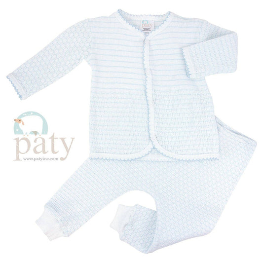 Paty Pink Pinstripe Long Sleeve 2-piece Set