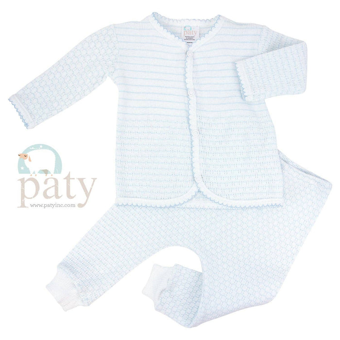Paty Pink Pinstripe Long Sleeve 2-piece Set