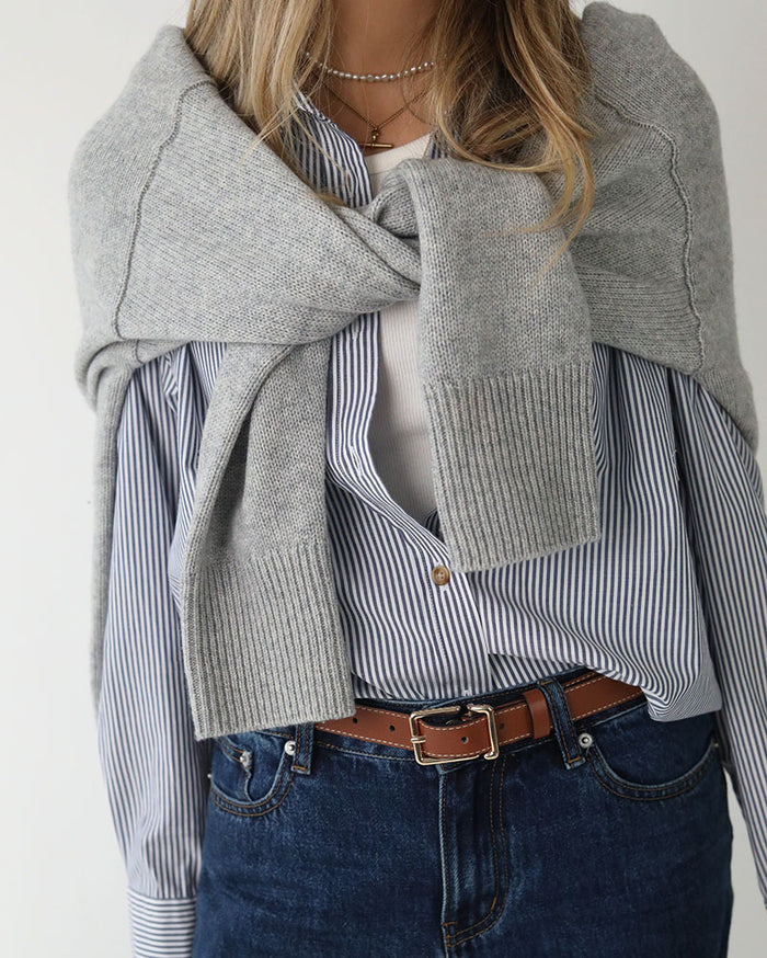 Penny Shirt | Blue Pin Stripe