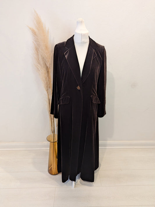 Per Una Brown Velvet Coat 14L