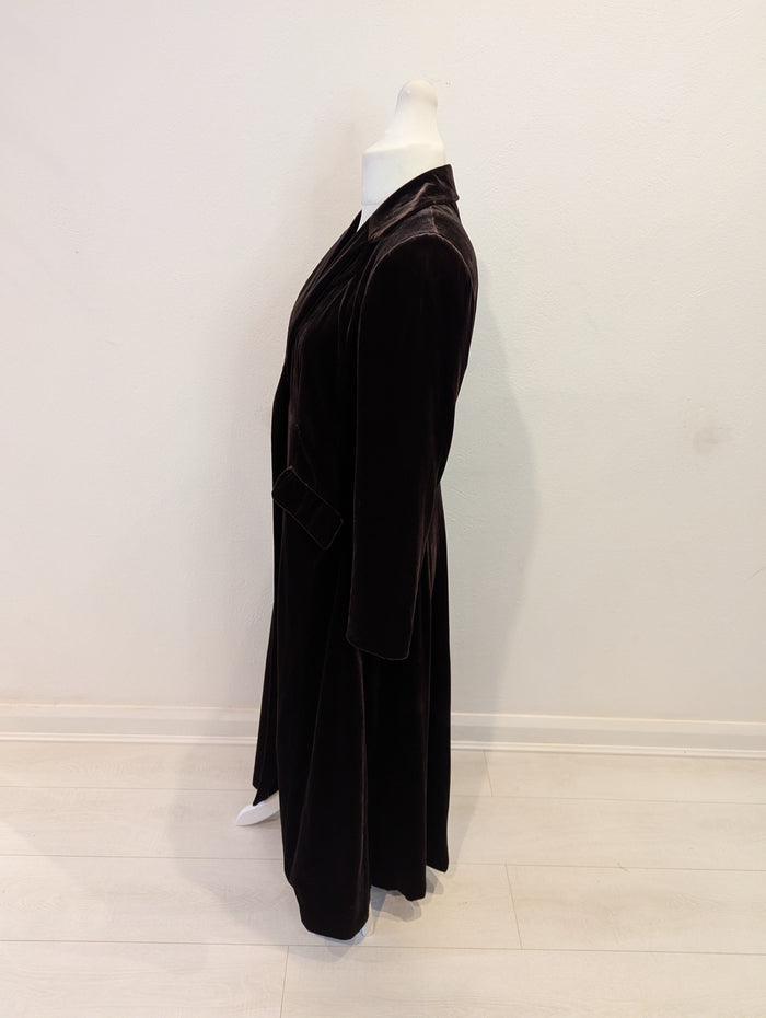 Per Una Brown Velvet Coat 14L