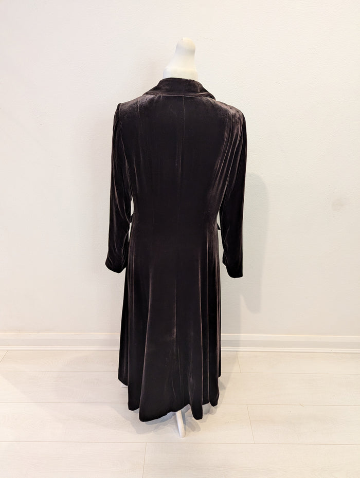 Per Una Brown Velvet Coat 14L