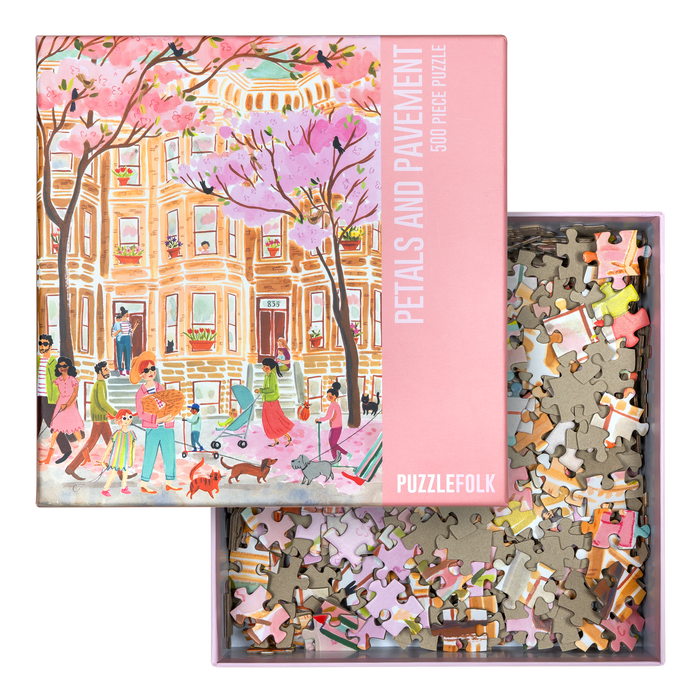 Petals and Pavement 500 Piece Puzzle
