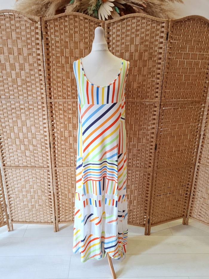 Peter Som striped maxi dress L