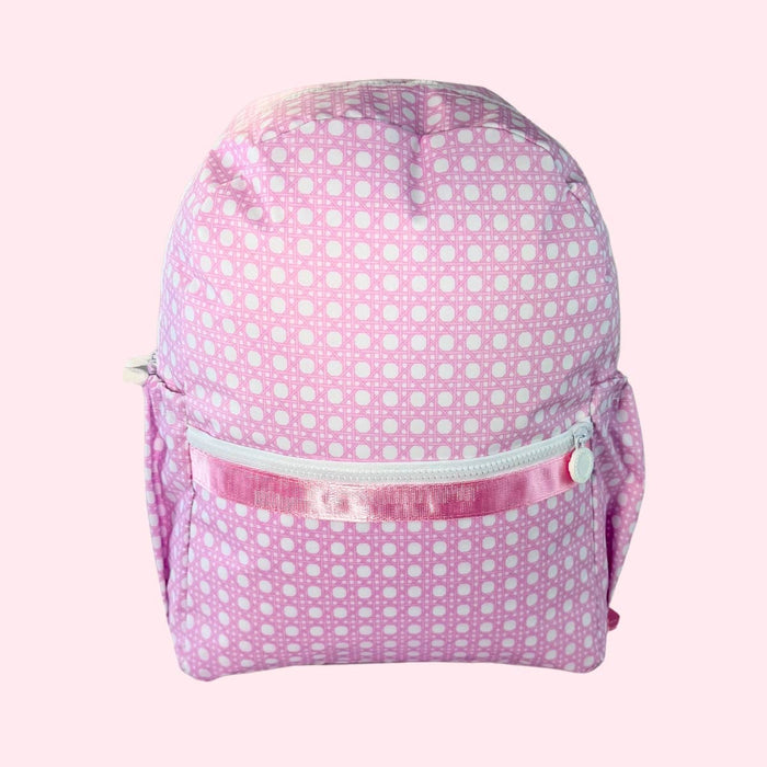 Pink Bungalow Wipeable Large Backpack