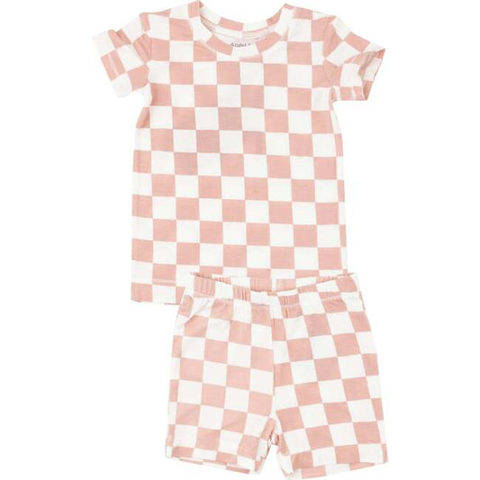 Pink Checkerboard Lounge Set