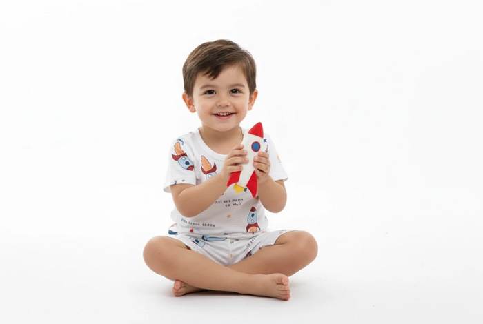 Planet Rocket Two Piece Short Set for Boys image 0