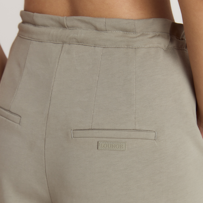 Pleated Wide-Leg Trousers - Thyme