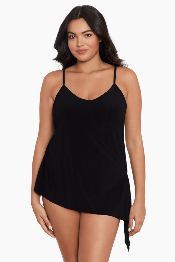 Smart woman in a tankini swim suit.