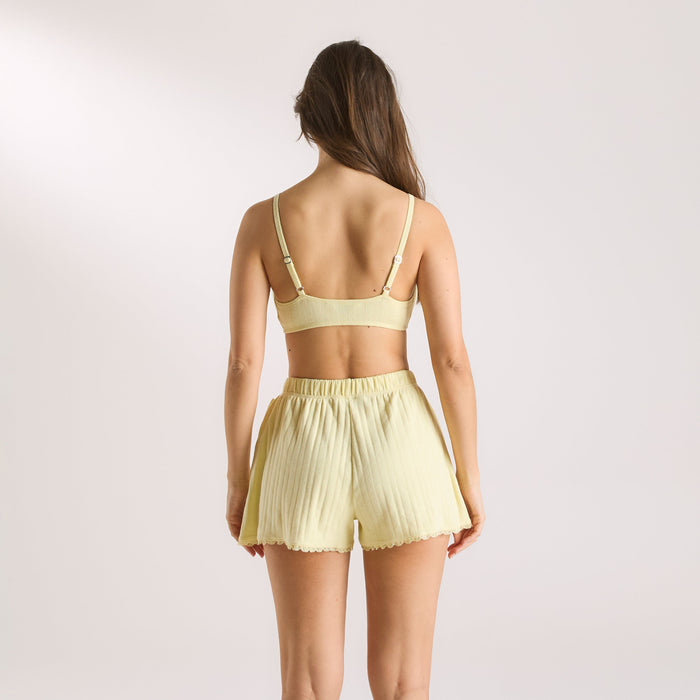 Pointelle Bralette - Buttercup Yellow