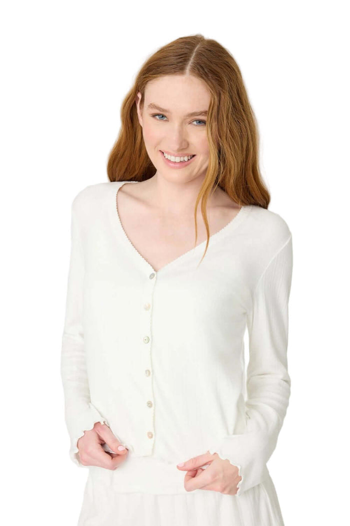 PJ Salvage Pointelle Long PJ Set in Ivory