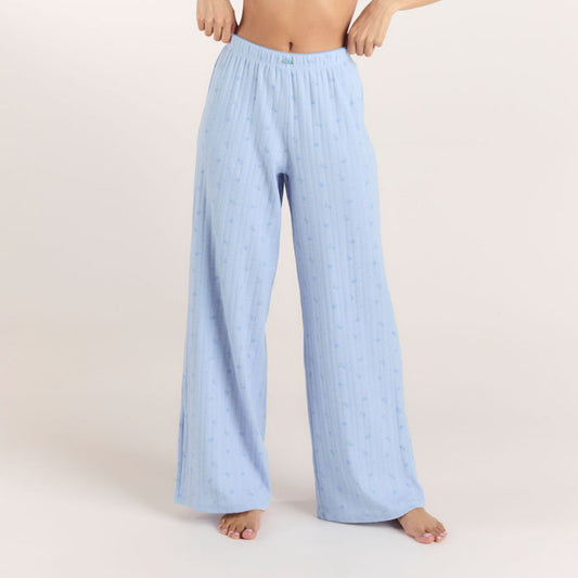 Pointelle Pyjama Bottoms - Blue Floral