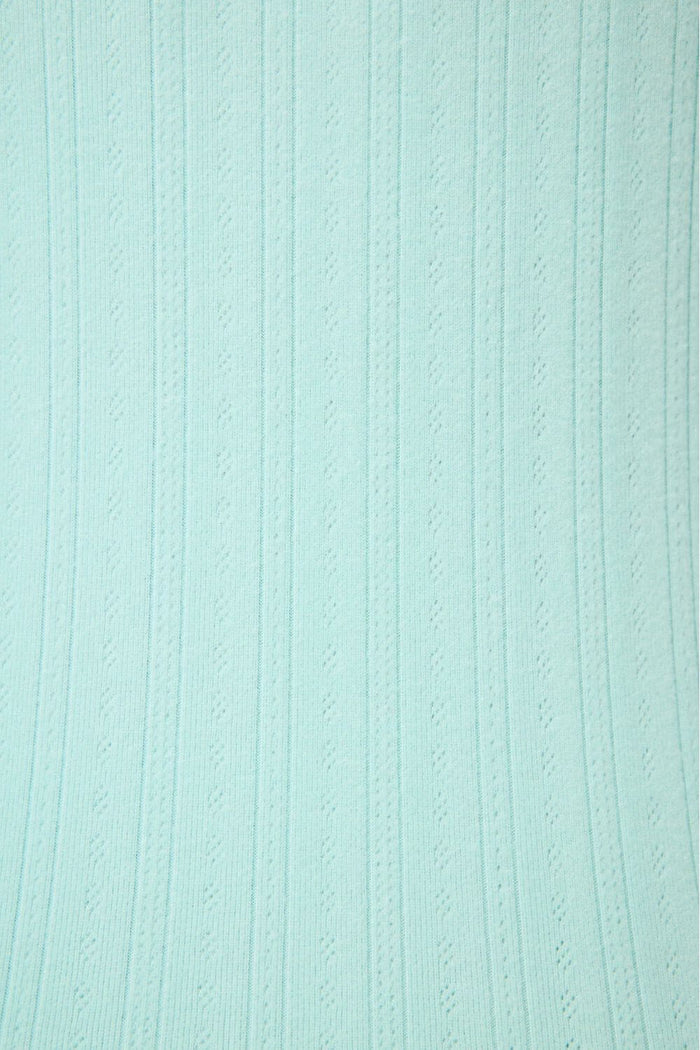 PJ Salvage Pointelle Tank Top and Shorts in Light Mint