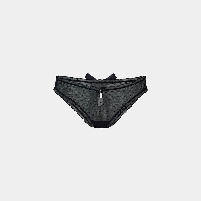 Polka Dot Brazilian Briefs - Black