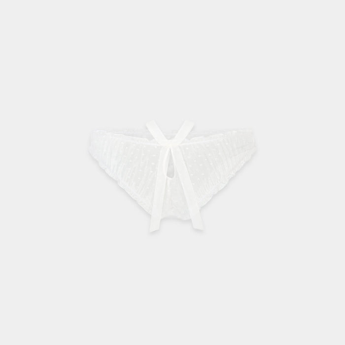 Polka Dot Brazilian Briefs - White