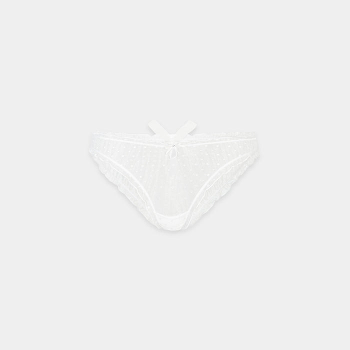 Polka Dot Brazilian Briefs - White