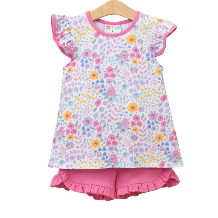 Poppies & Petals Ruffle Short Set