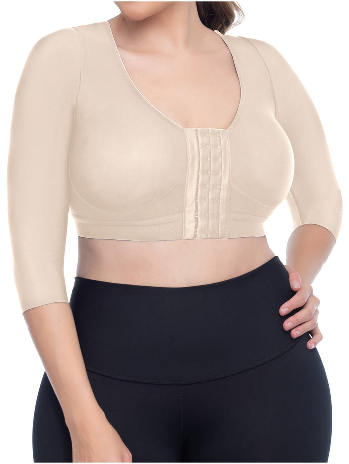 Post-Surgery Compression Bra with Sleeves for Women | Supportive Recovery Shapewear
