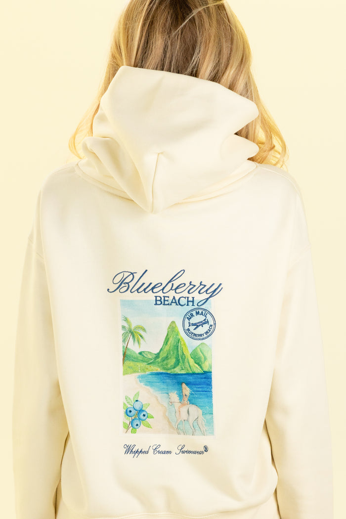 Postcards Cotton Fleece Hoodie - Butter Yellow
