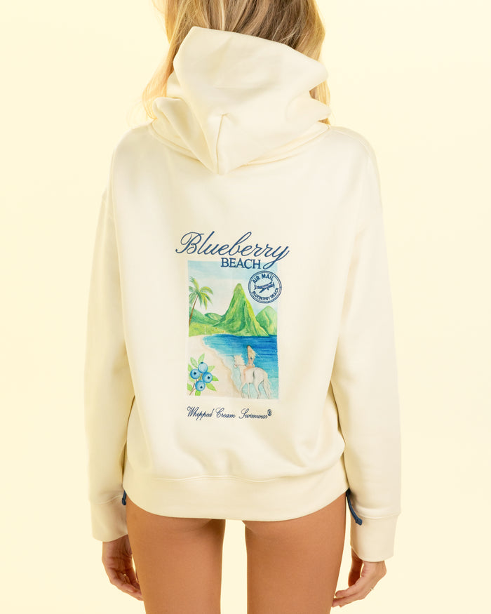 Postcards Cotton Fleece Hoodie - Butter Yellow
