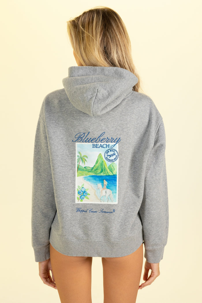 Postcards Cotton Fleece Hoodie- Moonstone