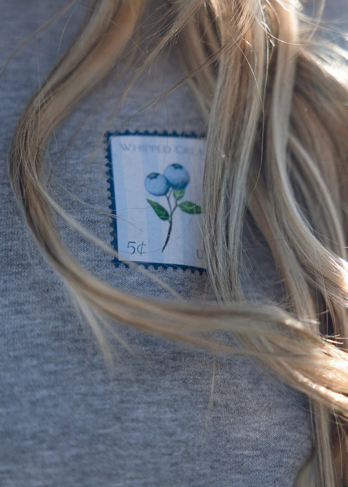 Postcards Cotton Fleece Hoodie- Moonstone