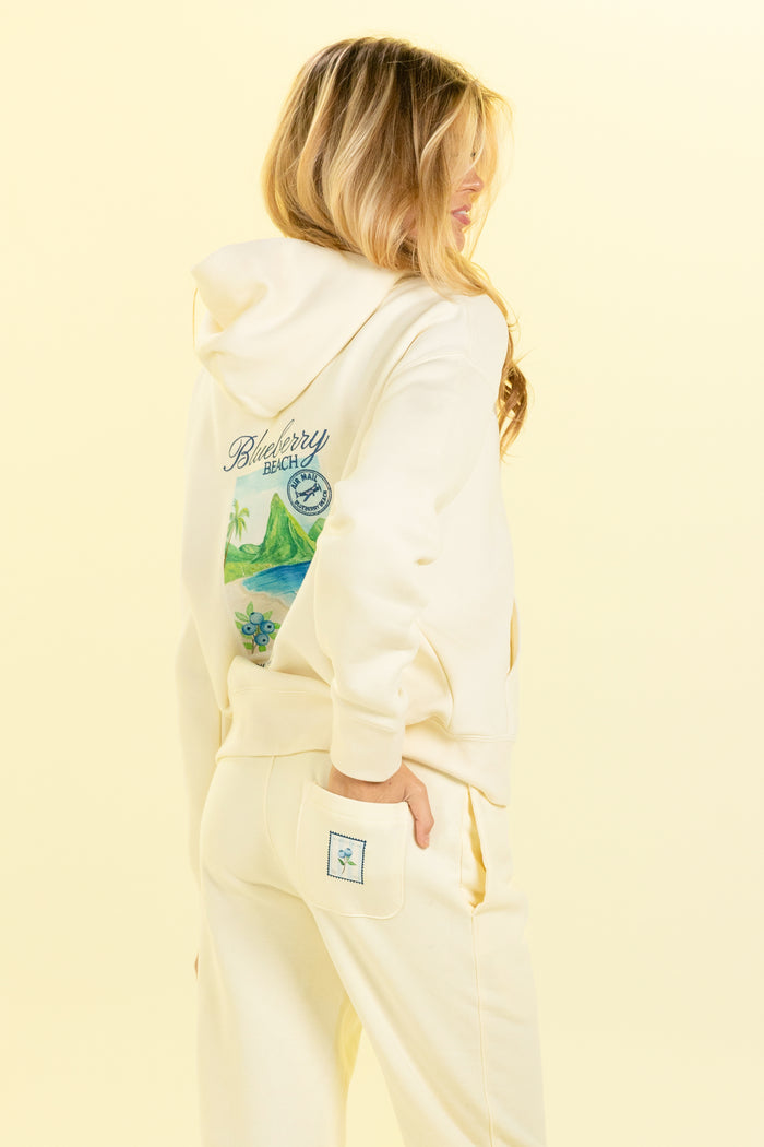 Postcards Cotton Fleece Jogger - Butter Yellow