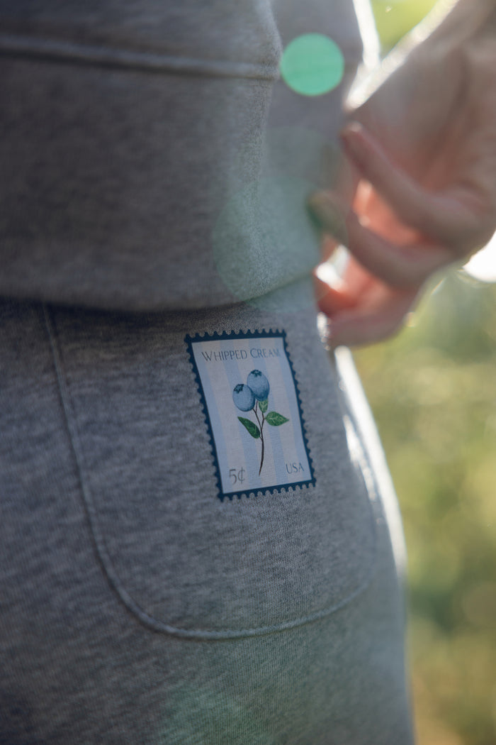 Postcards Cotton Fleece Jogger - Moonstone