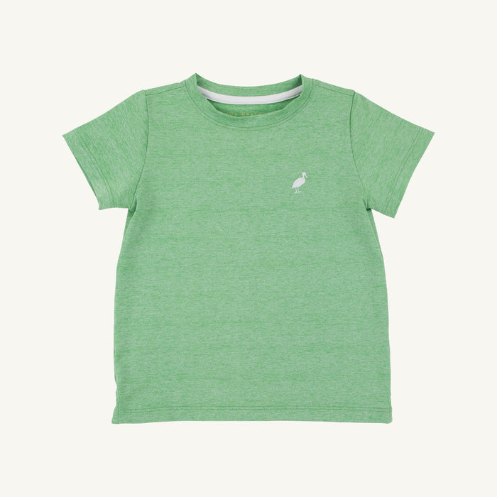 Prepletic Carter Crewneck - Grafton Green (Heathered)/Worth Ave White