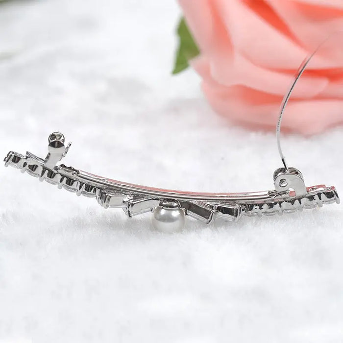 Pretty Pearl & Cubic Zirconia Wedding Hair Accessories Clip - The Wedding Garter