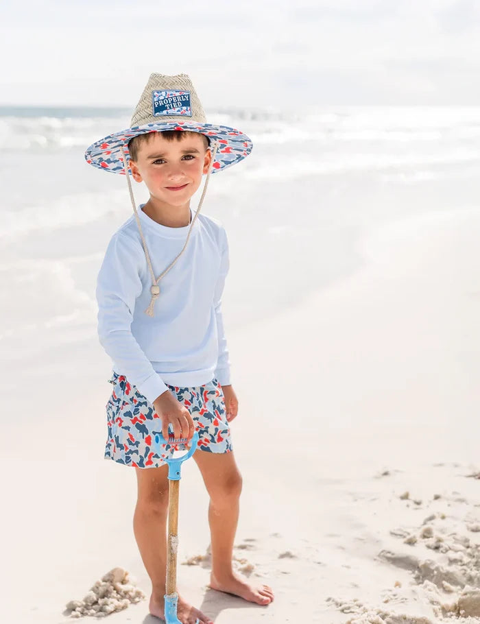 Properly Tied Boys Mallard Shorts - Americana Camo