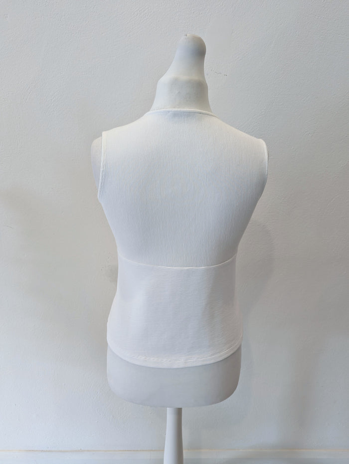 Purificacion Garcia White Wrap Top M