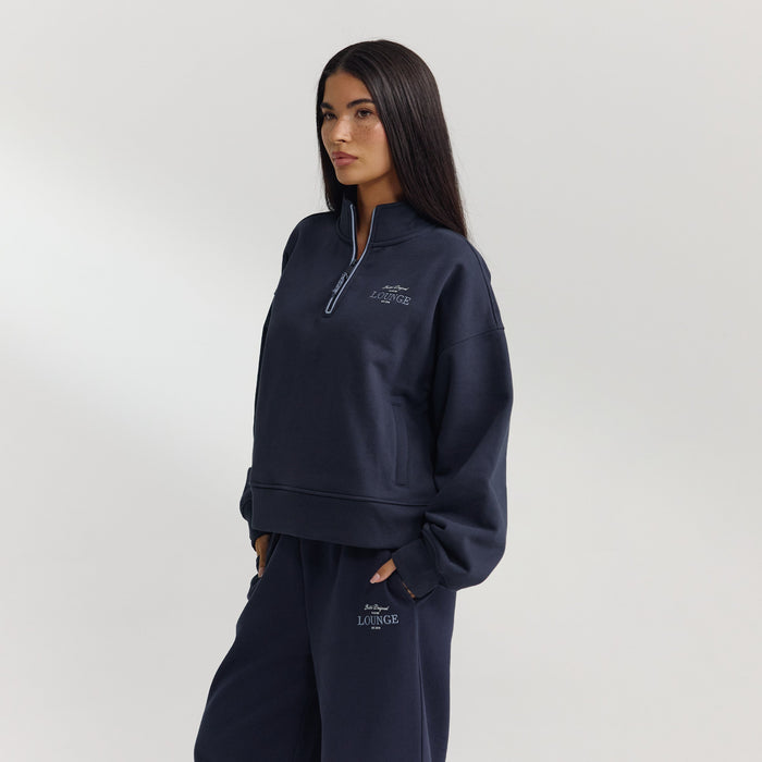 Quarter-Zip Jumper - Dark Blue