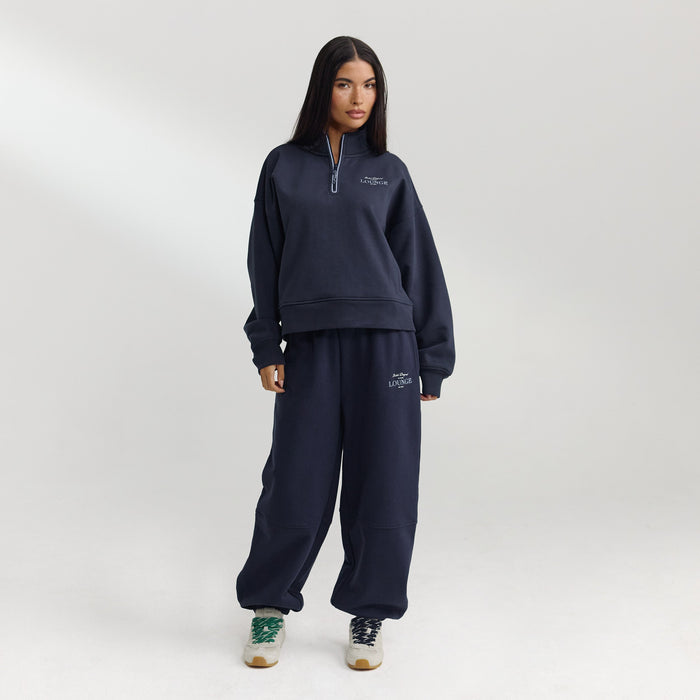 Quarter-Zip Jumper - Dark Blue