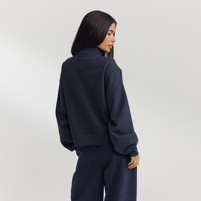 Quarter-Zip Jumper - Dark Blue