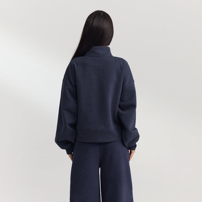Quarter-Zip Jumper - Dark Blue