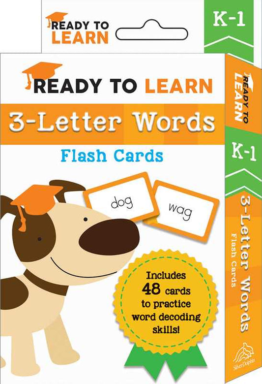 Ready to Learn: K-1 3-Letter Words Flash Cards by Editors of Silver Dolphin Books