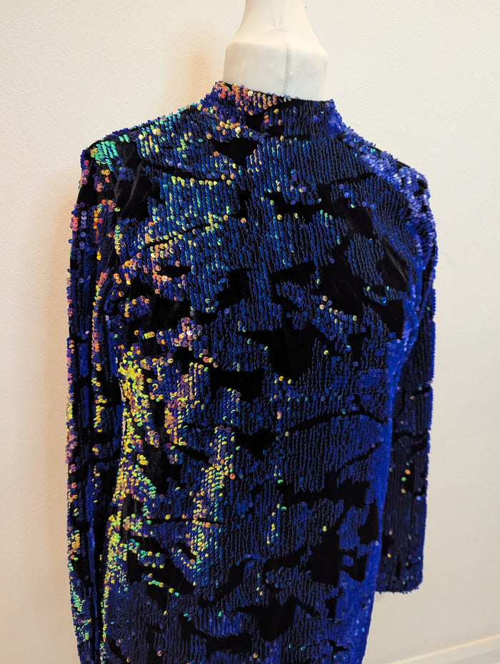 Red Herring Blue Sequin Dress 14