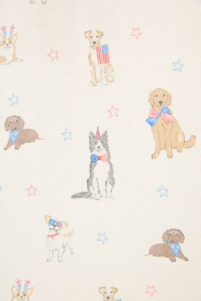 PJ Salvage Red White and Woof Tank and Short Set