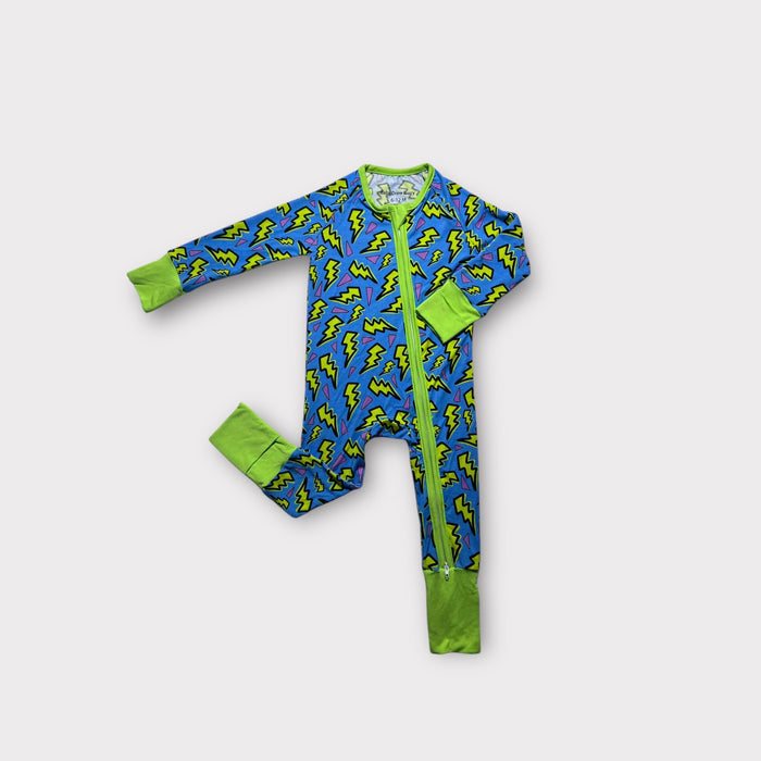 Retro Lightning Pajama Set – Soft Bamboo Sleepwear for Babies image 1