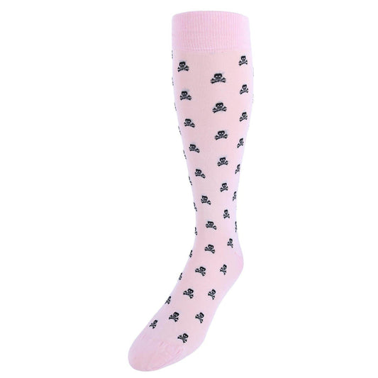 Rodger Skull and Cross Bones Over The Calf Mercerized Cotton Socks