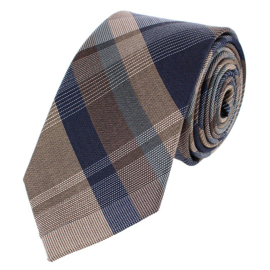 Rolando Stately Plaid Wool Blend Business Necktie