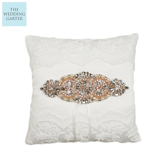 rose gold wedding pillow