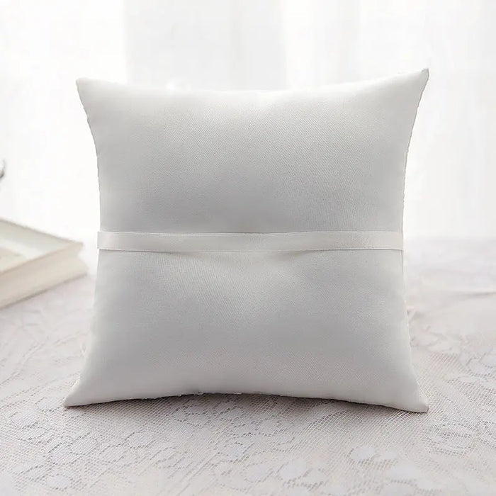 Rose Gold & Ivory Vintage Style Wedding Ring Pillow - The Wedding Garter