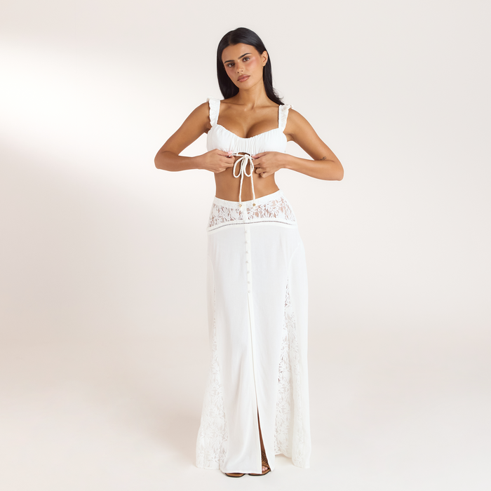 Ruched Bralette - Cream