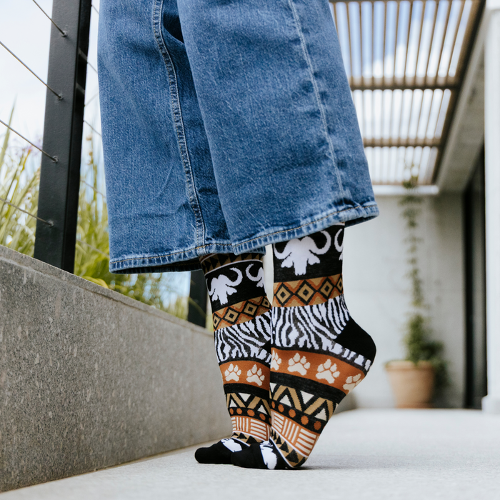 Safari Print Bamboo Socks